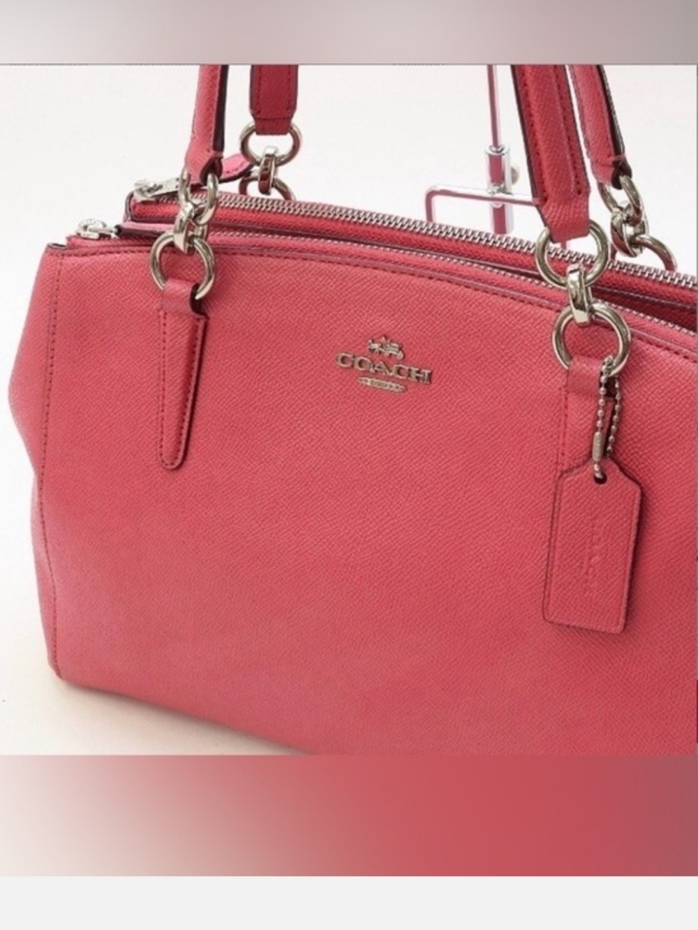 Coach Christie Carryall Pink Leather Shoulder Bag - Picture 6 of 7